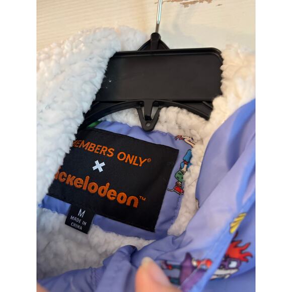 New Members Only Juniors Nickelodeon Rugrats Jacket Purple Zip Hooded Coat M - Picture 7 of 7
